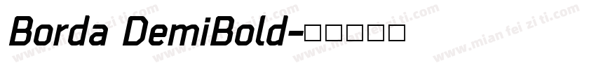 Borda DemiBold字体转换